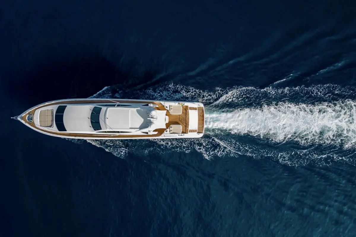 Mangusta 105, main deck — Ibiza Yachts Hire, Ibiza
